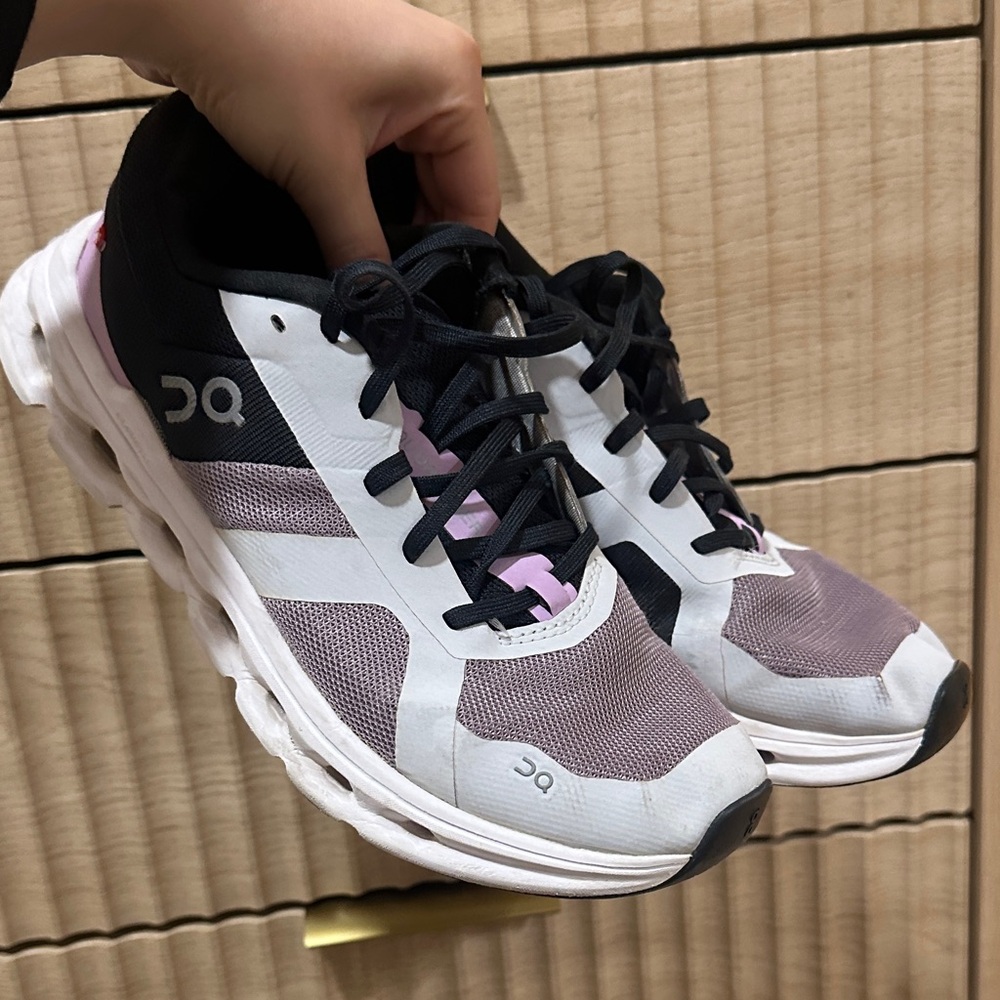 On Cloud CLOUDRUNNER  Women's Sneakers - Black, White, and Pink